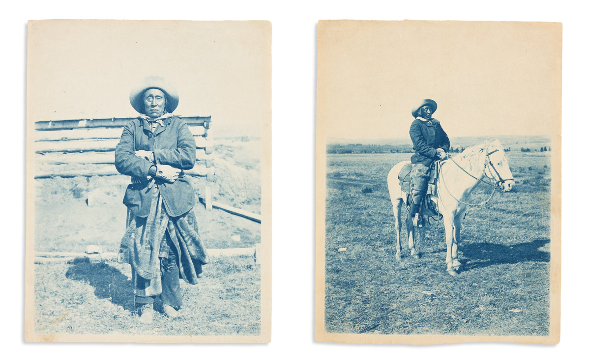 (AMERICAN INDIANS--PHOTOGRAPHS.) Group of 7 unmounted photographs.